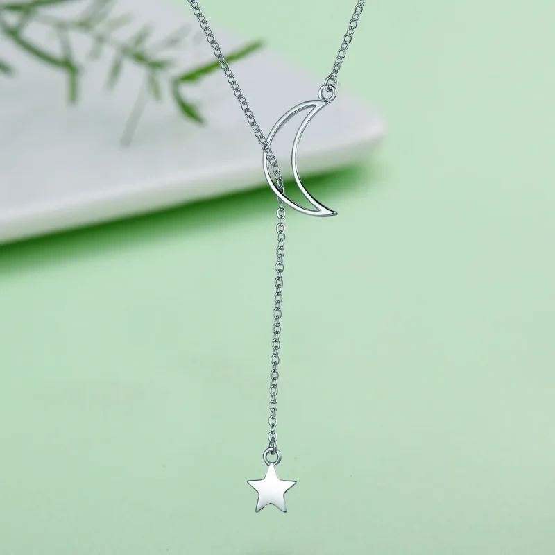 (bilde for) Pandora Style Silver Star and Moon Fairy Halskjede - SCN108 - Vis 4