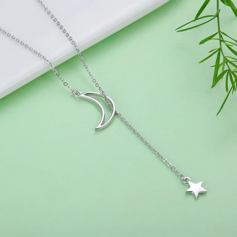 (bilde for) Pandora Style Silver Star and Moon Fairy Halskjede - SCN108 - Vis 6