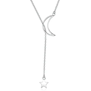 (bilde for) Pandora Style Silver Star and Moon Fairy Halskjede - SCN108