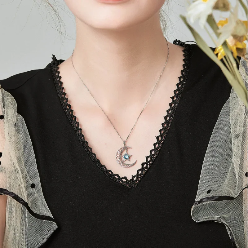 (bilde for) Pandora Style Silver Starry Sky Halskjede - SCN278 - Vis 7