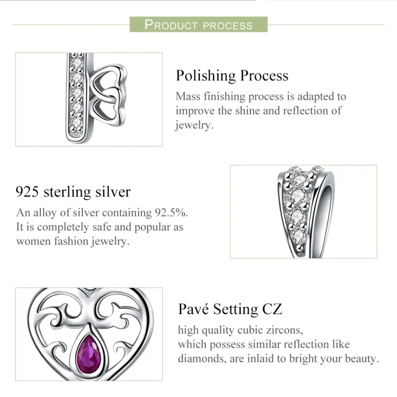 (bilde for) Pandora Style Silver The Key to Happiness Pendant - SCC791 - Vis 7