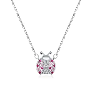 Pandora Style Sølv Blendende Ladybug Halskjede - SCN400 (bilde for) Pandora Style Sølv Blendende Ladybug Halskjede - SCN400