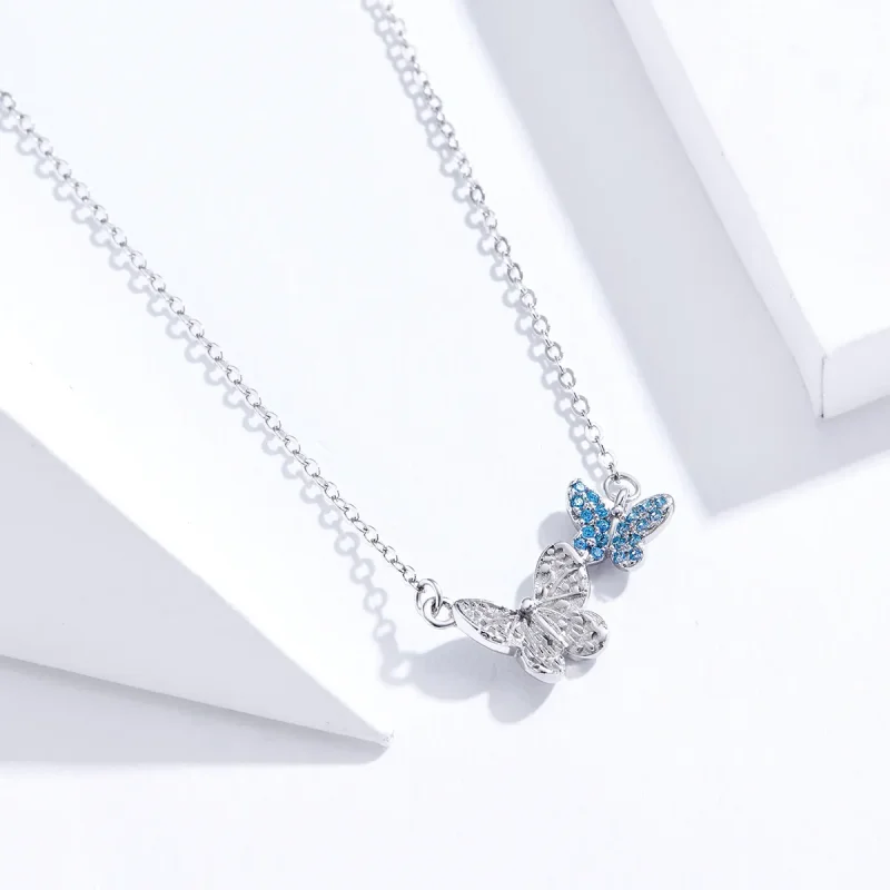 (bilde for) Pandora Style Sølv Butterfly Halskjede - SCN384 - Vis 2