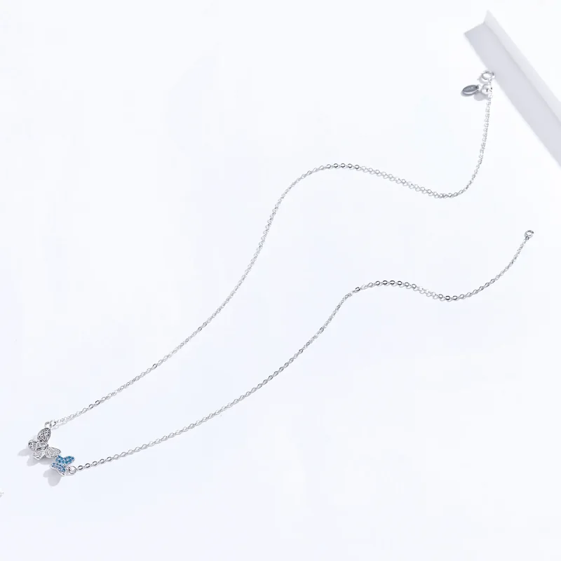 (bilde for) Pandora Style Sølv Butterfly Halskjede - SCN384 - Vis 4