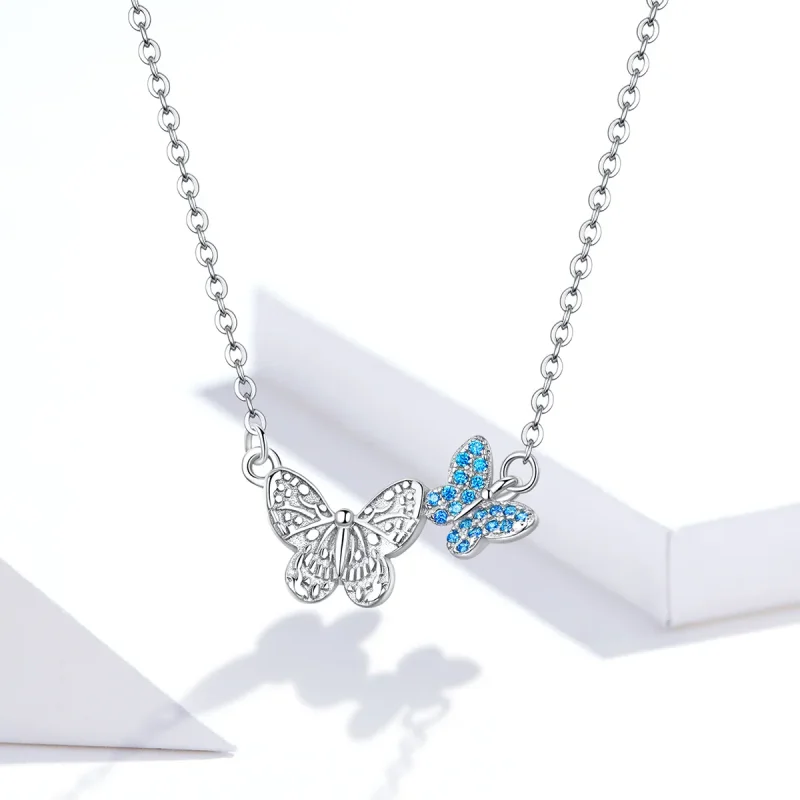 (bilde for) Pandora Style Sølv Butterfly Halskjede - SCN384 - Vis 5