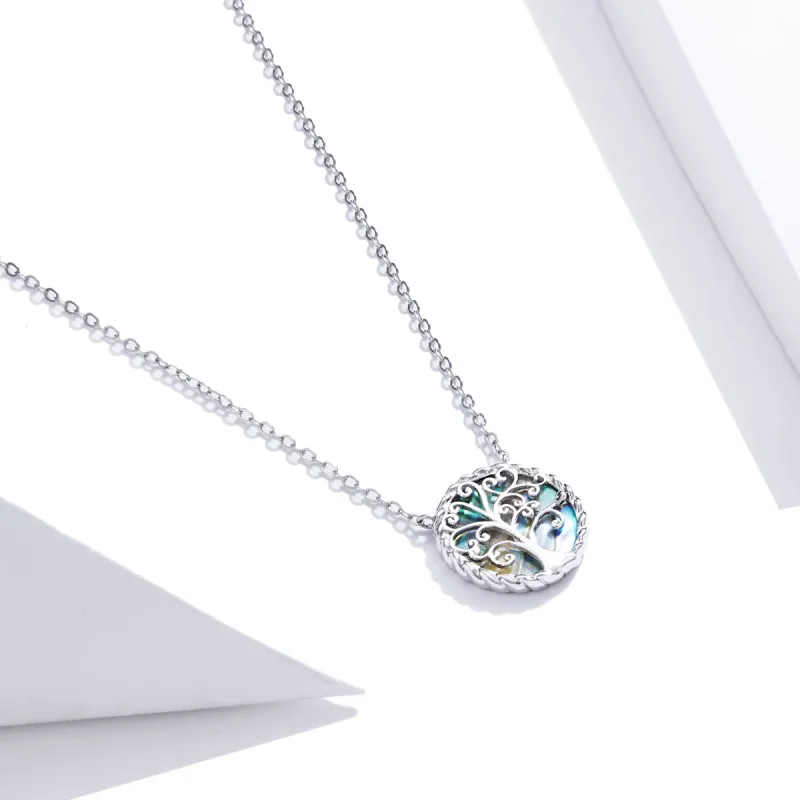 (bilde for) Pandora Style Sølv Fargerike Tree of Life Anheng Halskjede - SCN433 - Vis 2