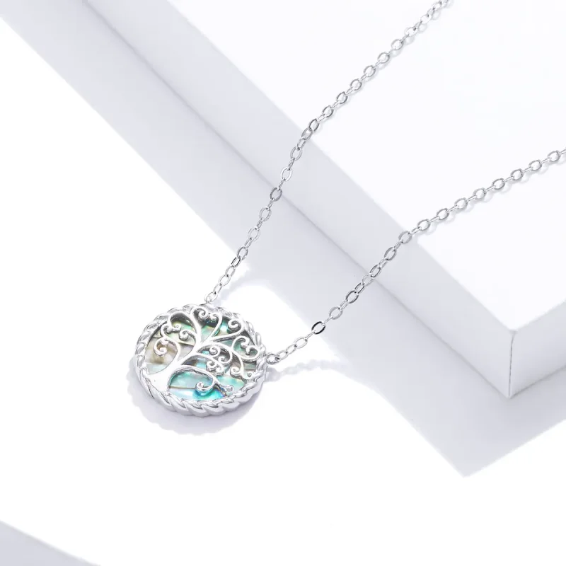 (bilde for) Pandora Style Sølv Fargerike Tree of Life Anheng Halskjede - SCN433 - Vis 3