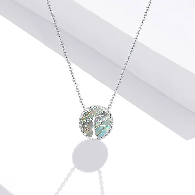 (bilde for) Pandora Style Sølv Fargerike Tree of Life Anheng Halskjede - SCN433 - Vis 5