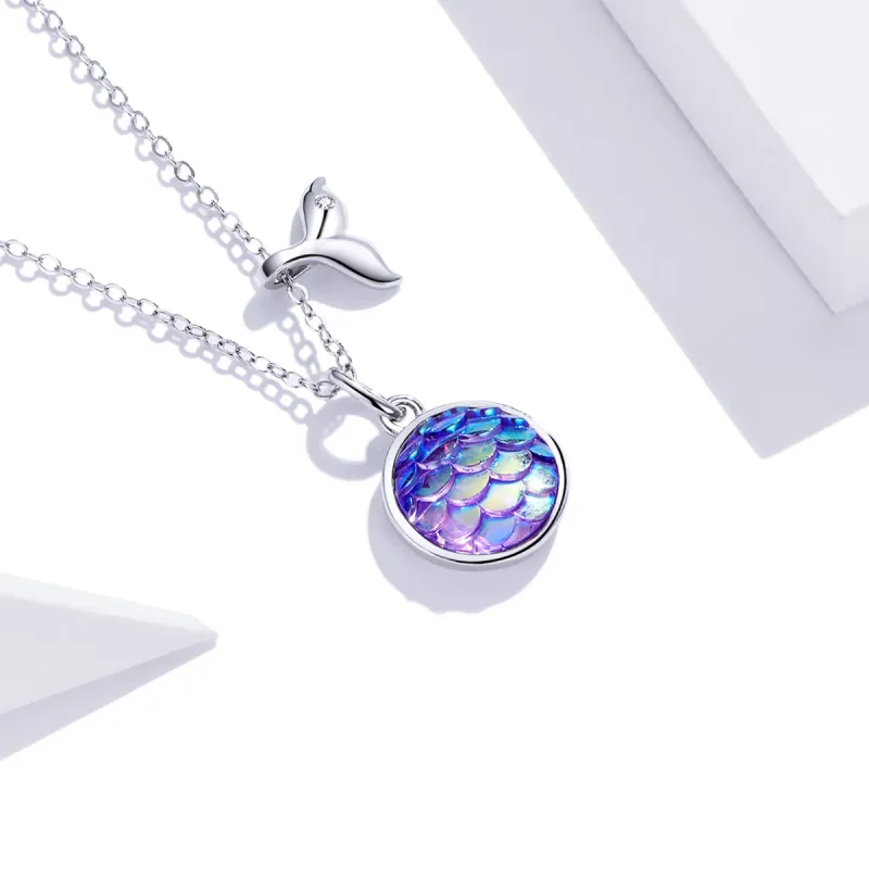 (bilde for) Pandora Style Sølv Fishtail Scale Anheng Halskjede - SCN448 - Vis 2