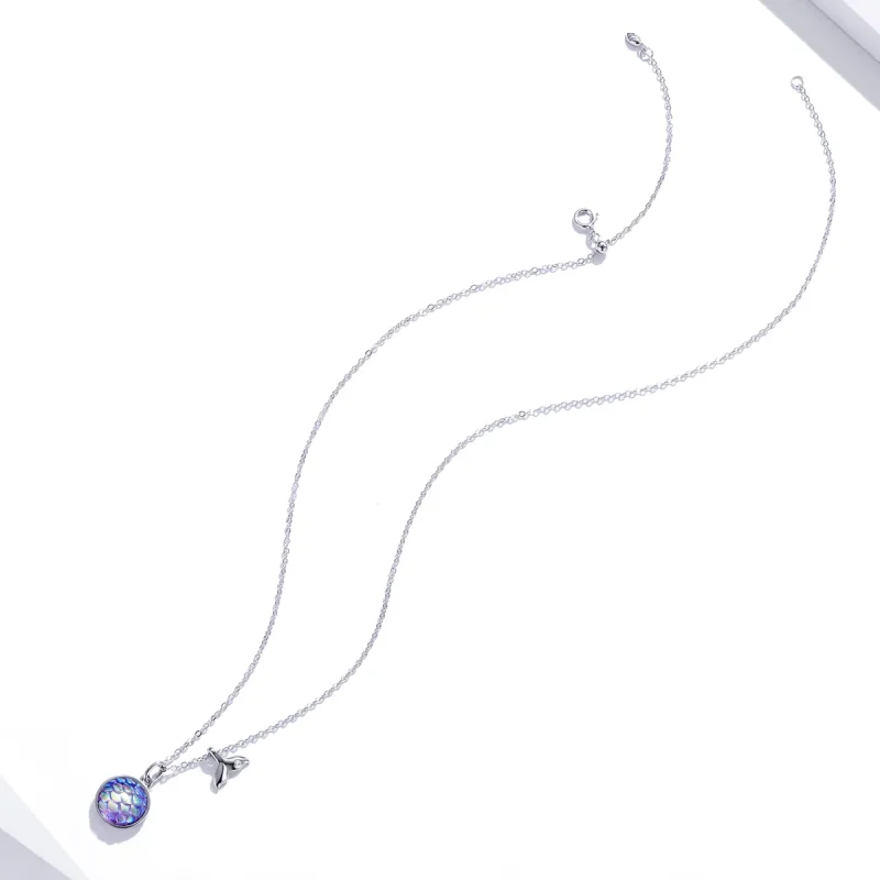 (bilde for) Pandora Style Sølv Fishtail Scale Anheng Halskjede - SCN448 - Vis 4