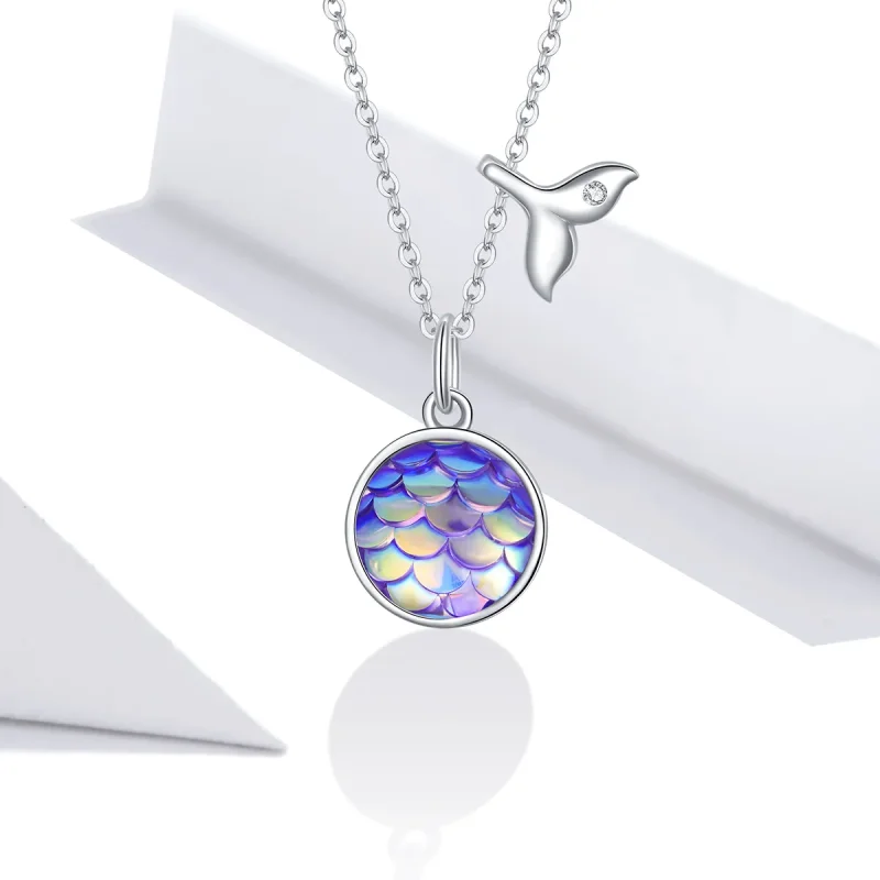 (bilde for) Pandora Style Sølv Fishtail Scale Anheng Halskjede - SCN448 - Vis 5