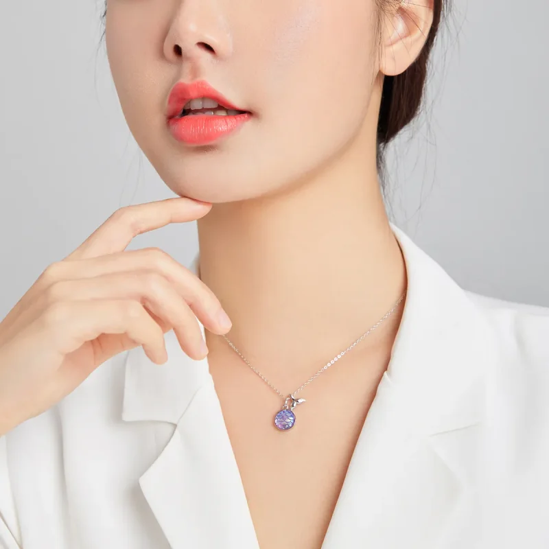 (bilde for) Pandora Style Sølv Fishtail Scale Anheng Halskjede - SCN448 - Vis 7