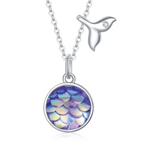 (bilde for) Pandora Style Sølv Fishtail Scale Anheng Halskjede - SCN448