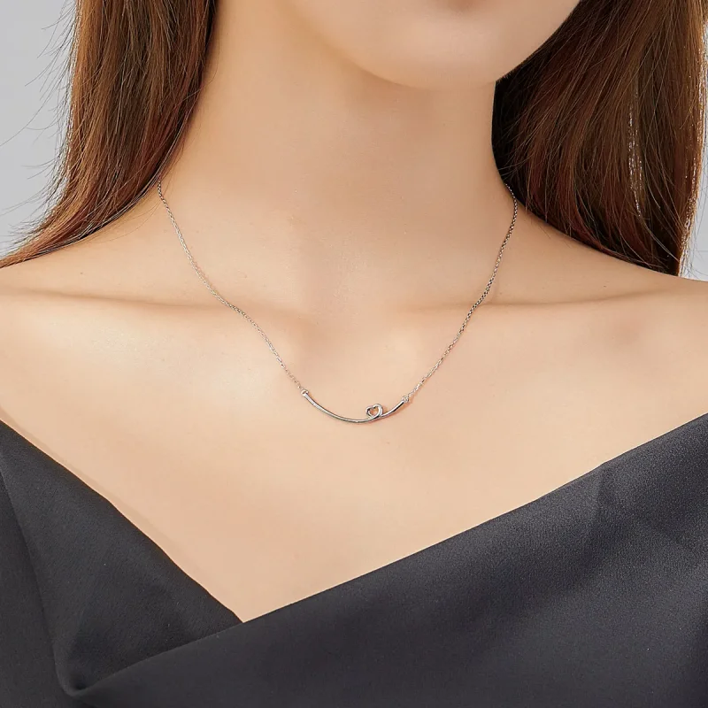 (bilde for) Pandora Style Sølv Happy Smile Halskjede - SCN381 - Vis 6