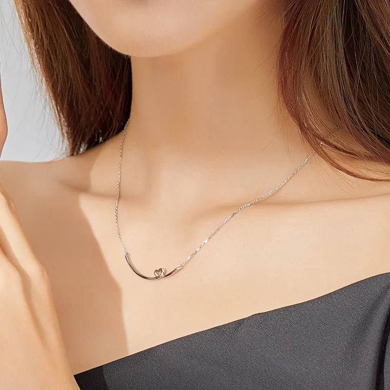 (bilde for) Pandora Style Sølv Happy Smile Halskjede - SCN381 - Vis 8