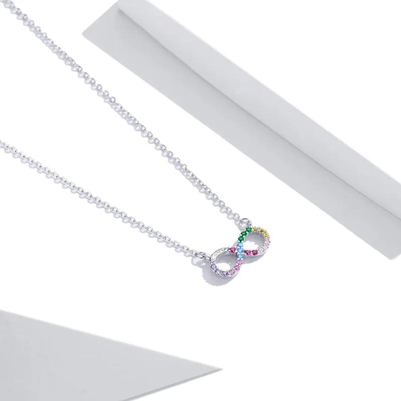 (bilde for) Pandora Style Sølv Infinity Symbol Halskjede - SCN402 - Vis 3