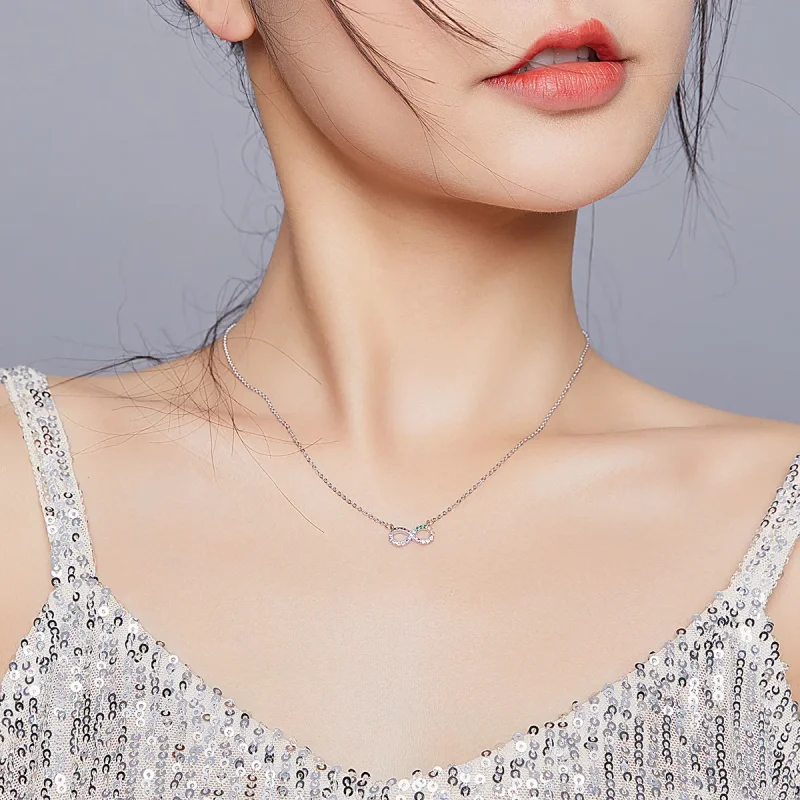 (bilde for) Pandora Style Sølv Infinity Symbol Halskjede - SCN402 - Vis 7
