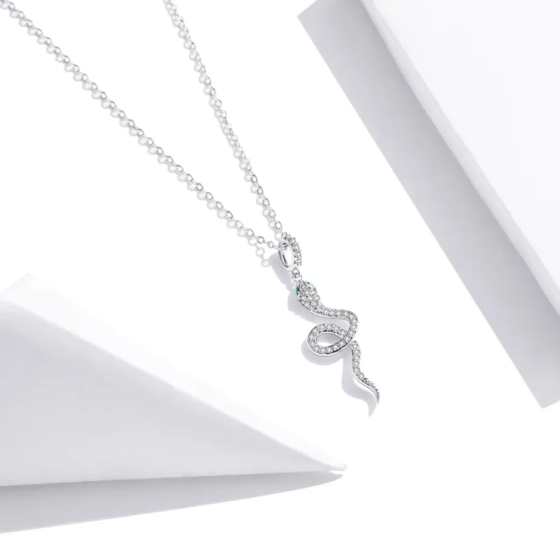 (bilde for) Pandora Style Sølv Lovely Snake Anheng Halskjede - SCN409 - Vis 2