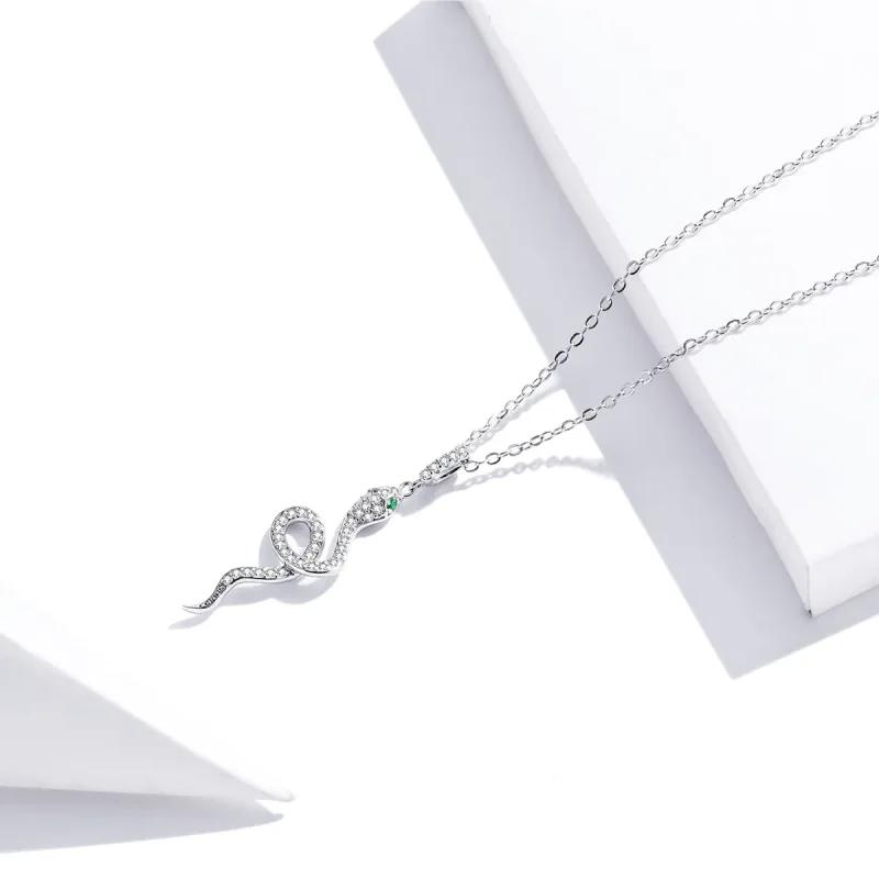 (bilde for) Pandora Style Sølv Lovely Snake Anheng Halskjede - SCN409 - Vis 3
