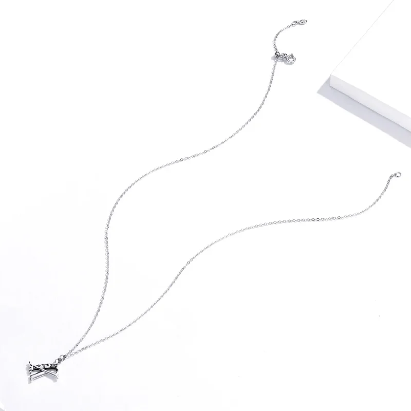 (bilde for) Pandora Style Sølv Lucky Letter K Halskjede - SCN403 - Vis 4