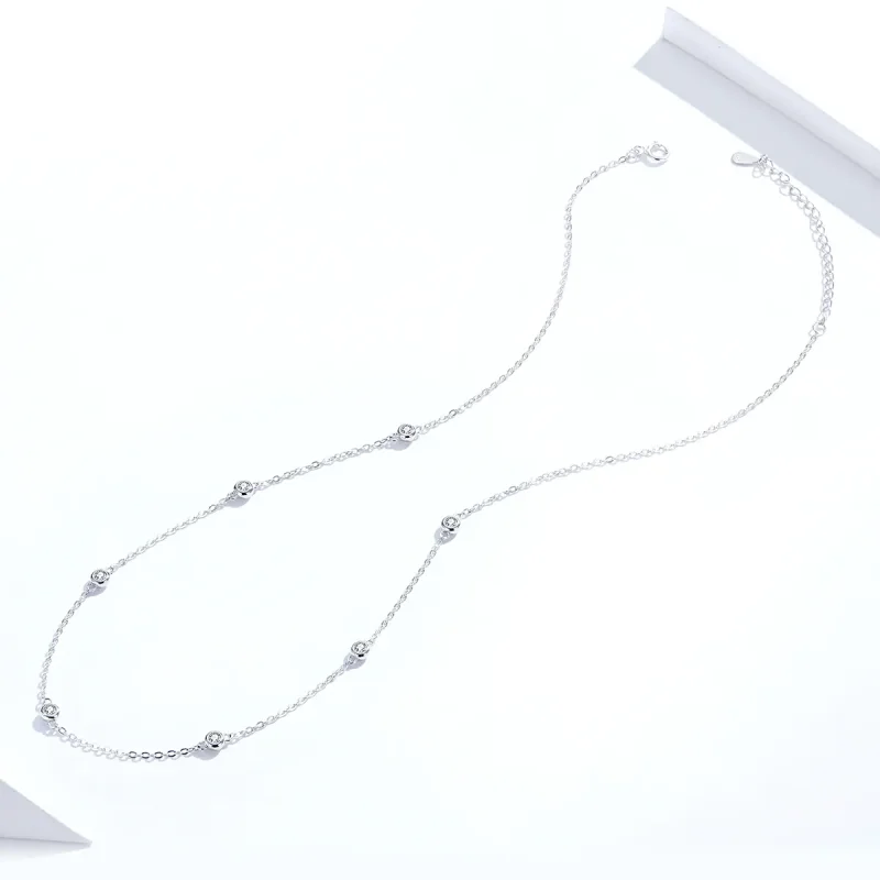 (bilde for) Pandora Style Sølv Romantisk Shine Chain Halskjede - SCN393 - Vis 2