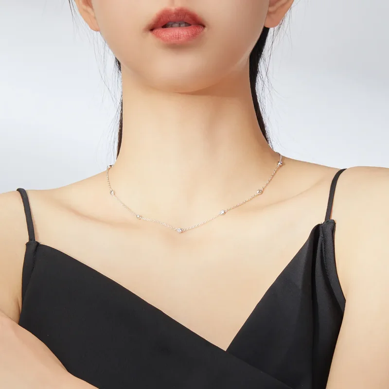 (bilde for) Pandora Style Sølv Romantisk Shine Chain Halskjede - SCN393 - Vis 5