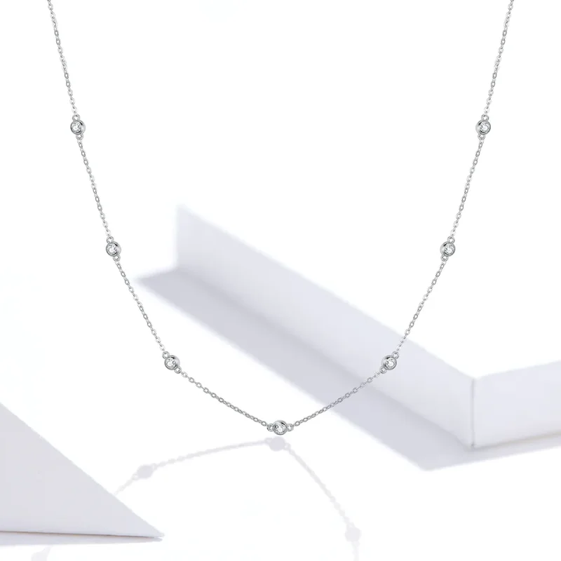 (bilde for) Pandora Style Sølv Romantisk Shine Chain Halskjede - SCN393 - Vis 8