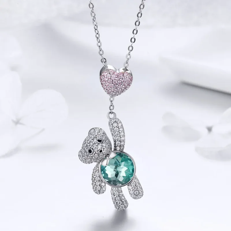 (bilde for) Pandora Style Sølv Søt Bear Halskjede - SCN271 - Vis 6