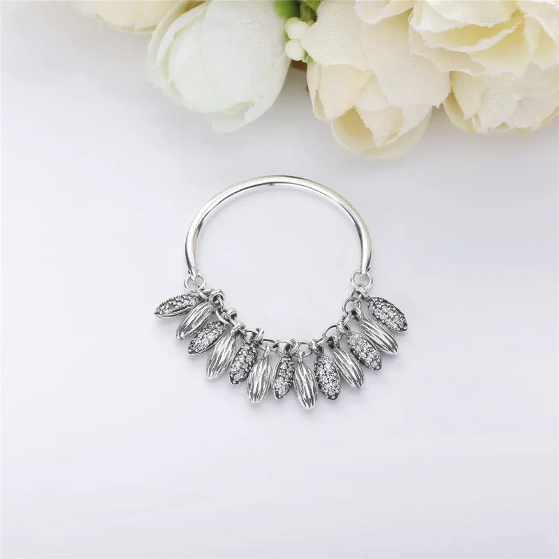 (bilde for) Limited Edition Circle of Seeds Halskjede, PANDORA Silver & Clear CZ - PJ00485-1 - Vis 2