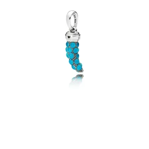 (bilde for) Pandora Corno silver pendant with turquoise enamel - 397203EN168