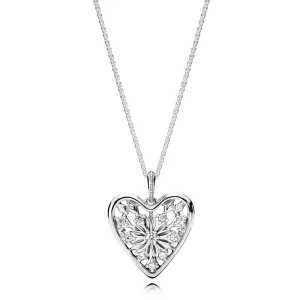 (bilde for) Pandora Heart of Winter Necklace - 396369CZ-80