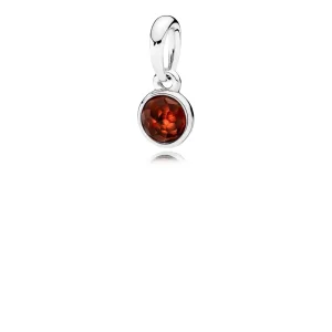 (bilde for) Pandora January birthstone silver pendant with garnet - 390396GR
