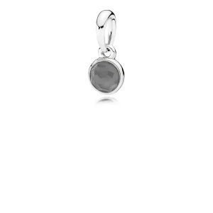 (bilde for) Pandora June birthstone silver pendnt with grey moonstone - 390396MSG