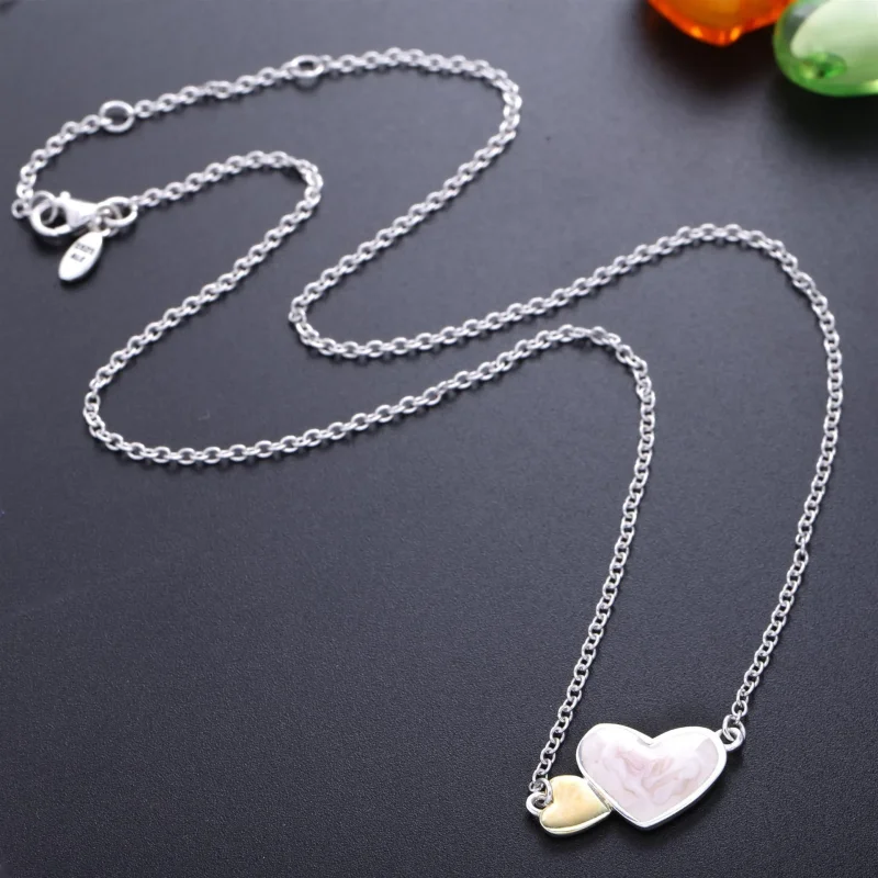 (bilde for) PANDORA Luminous Hearts Pendant Halskjede - 590521mop-45 - Vis 3