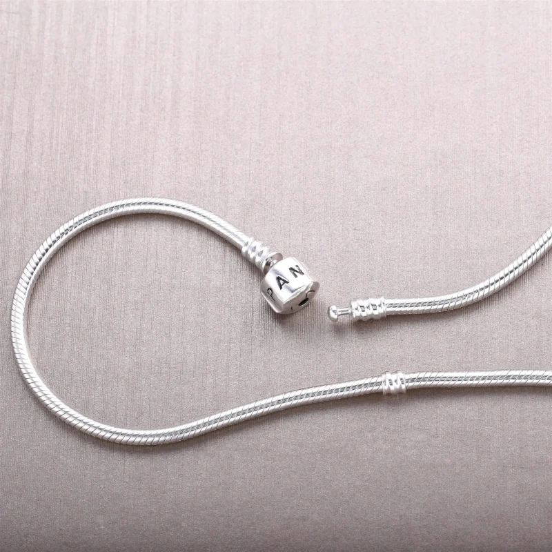 (bilde for) Pandora Moments Silver Clasp Necklace - 590703HV - Vis 3