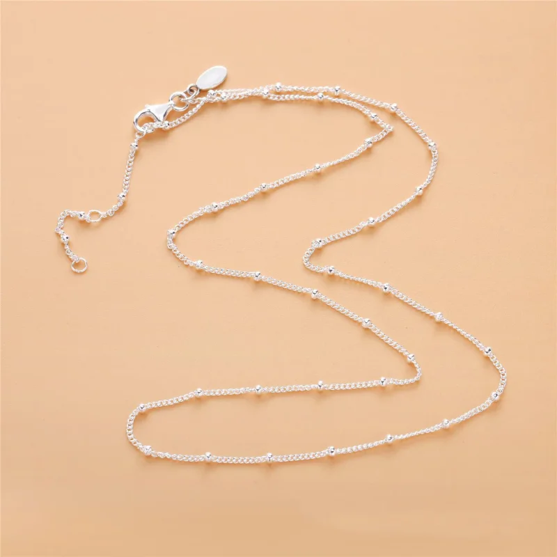(bilde for) Pandora Silver Beaded Necklace - 397210 - Vis 2