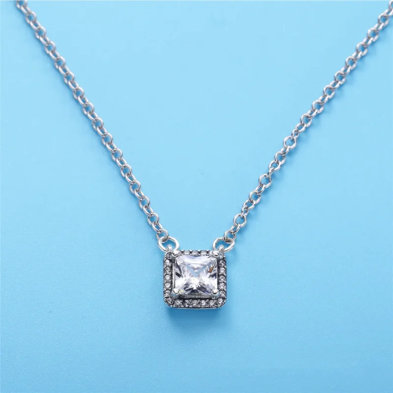 (bilde for) Pandora Silver necklace with clear cubic zirconia - 396241CZ-45 - Vis 2