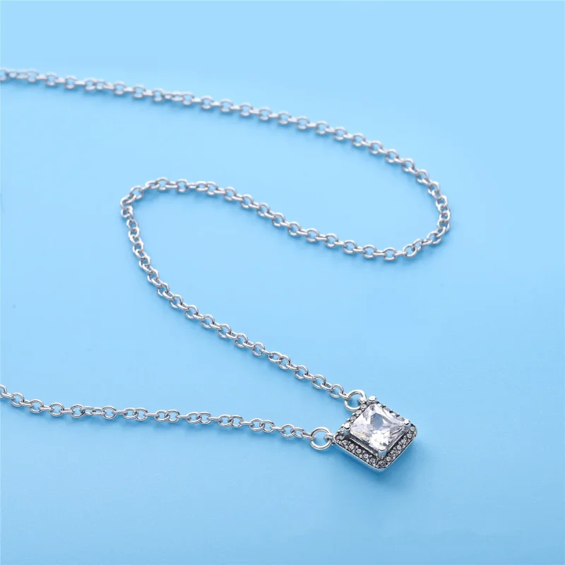 (bilde for) Pandora Silver necklace with clear cubic zirconia - 396241CZ-45 - Vis 3