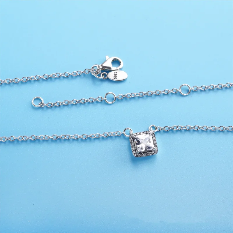 (bilde for) Pandora Silver necklace with clear cubic zirconia - 396241CZ-45 - Vis 4