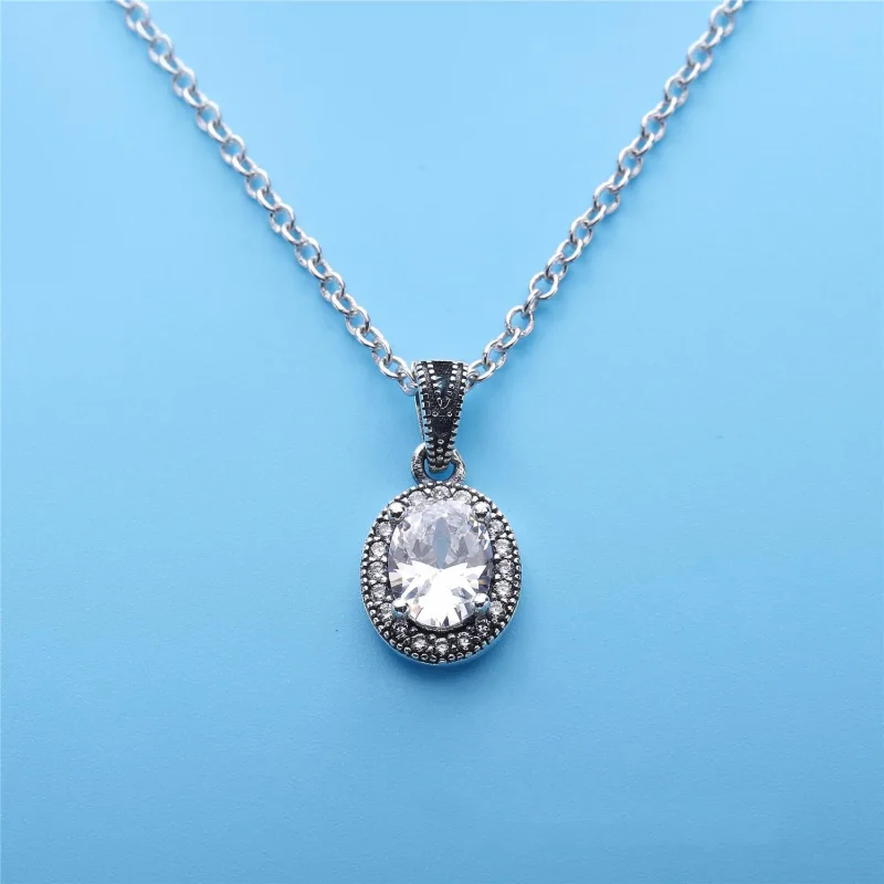 (bilde for) Pandora Silver pendant with clear cubic zirconia - 396246CZ - Vis 4