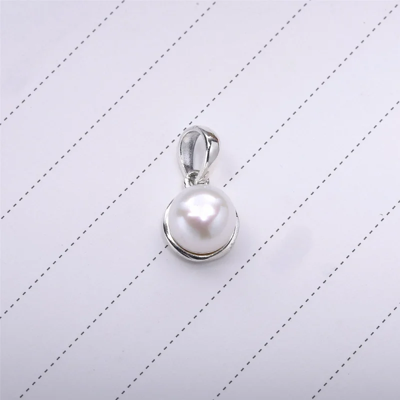 (bilde for) Pandora Silver pendant with white crystal pearl, 8 mm - 390400WCP - Vis 2