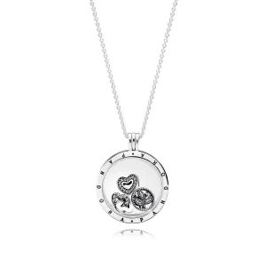 (bilde for) Stor PANDORA flytende medaljon og Love & Family Petites-kjede - R800064