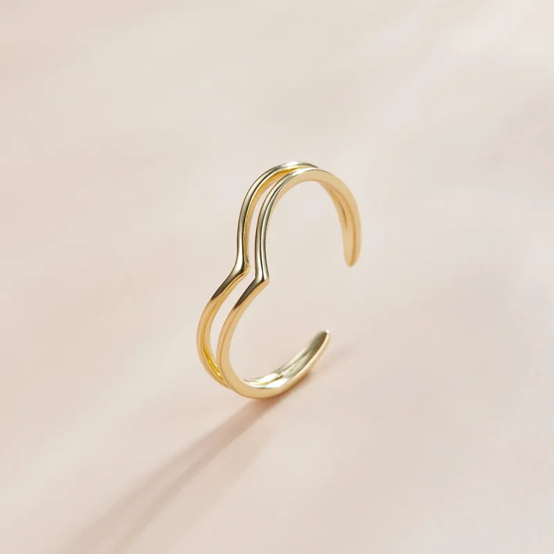 (bilde for) Pandora Style 18 karat gullbelagt Wish Open Ring - SCR713 - Vis 2