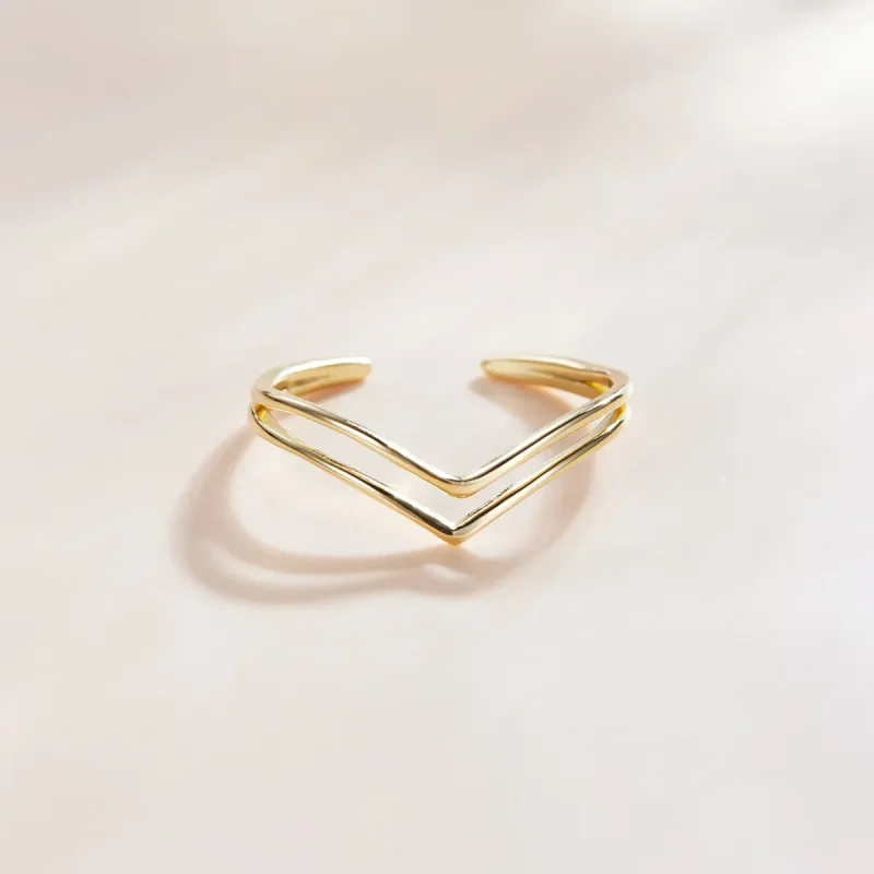 (bilde for) Pandora Style 18 karat gullbelagt Wish Open Ring - SCR713 - Vis 4