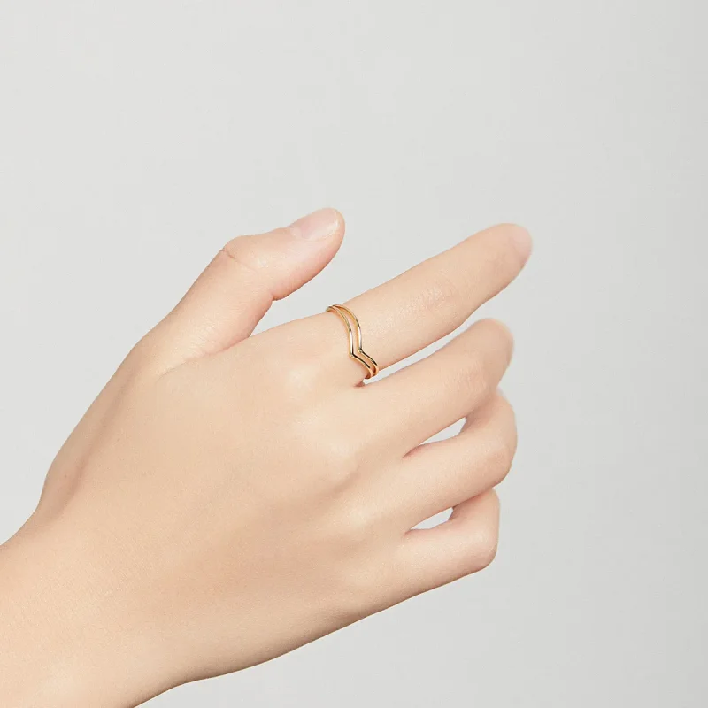 (bilde for) Pandora Style 18 karat gullbelagt Wish Open Ring - SCR713 - Vis 7