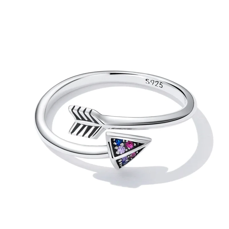 (bilde for) Pandora Style Arrow of Love Åpen Ring - SCR820 - Vis 3