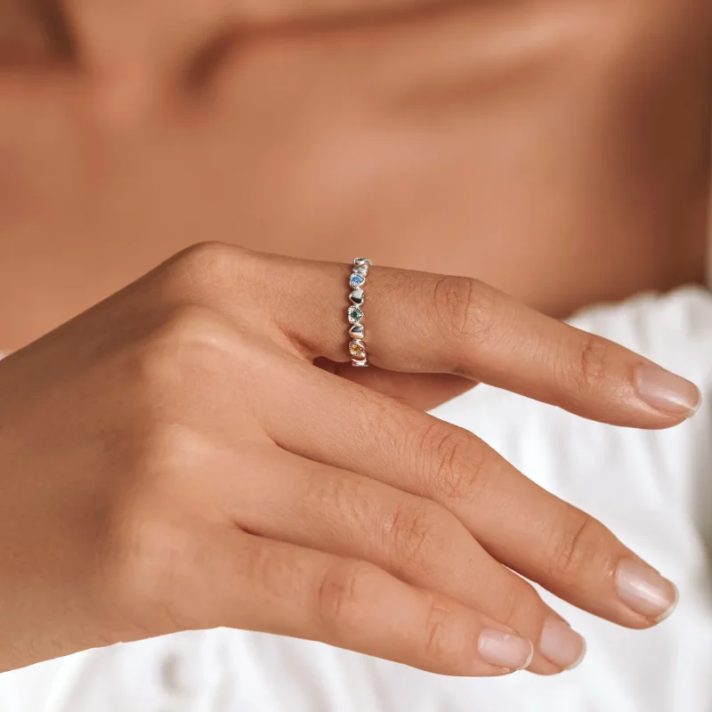 (bilde for) Pandora Style Band of Hearts Ring - SCR140 - Vis 7