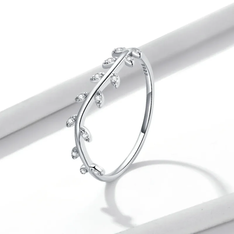 (bilde for) Pandora Style Beautiful Leaves Ring - BSR210-A - Vis 2