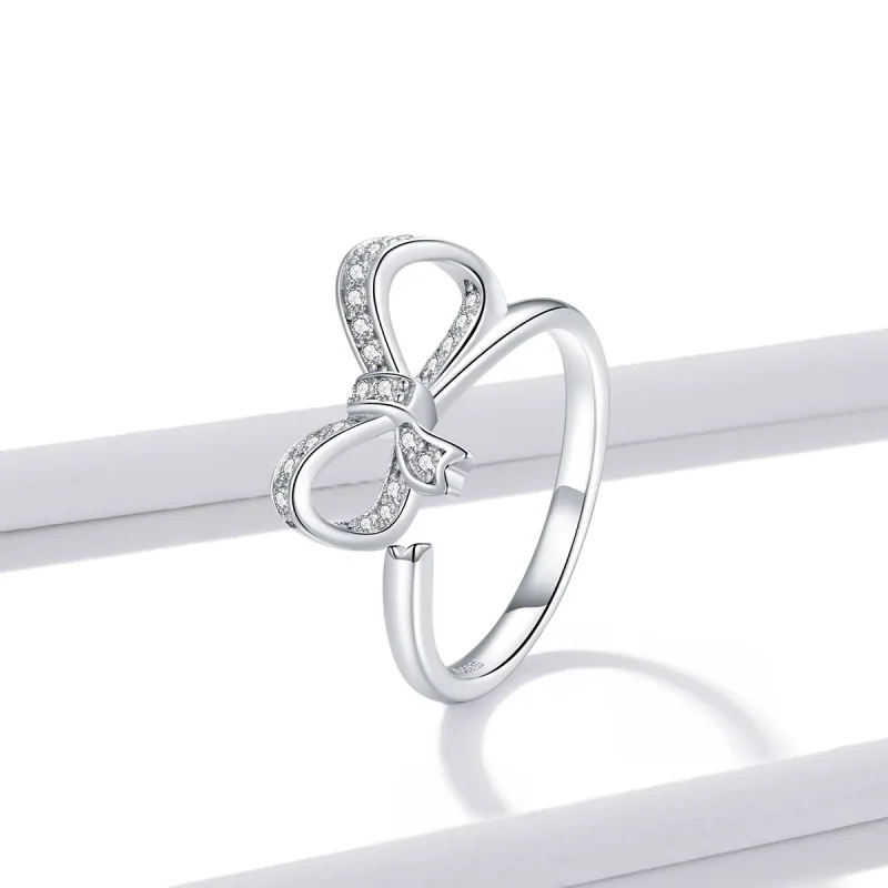 (bilde for) Pandora Style Bue Ribbon Åpen Ring - BSR158 - Vis 2