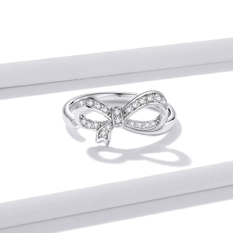 (bilde for) Pandora Style Bue Ribbon Åpen Ring - BSR158 - Vis 3